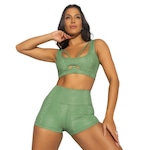 Top Fitness Honey Be sem Bojo Snake Alças Largas - Feminino VERDE