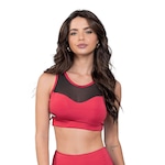 Top Fitness Manalinda sem Bojo New Tule - Feminino VERMELHO