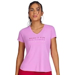 Camiseta Alto Giro Skin Fit - Feminina ROXO