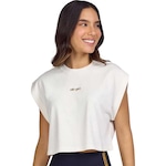 Blusa Cropped Alto Giro Malhao - Feminina Off White