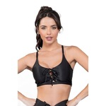 Top Fitness com Bojo Manalinda Metallic - Feminino PRETO