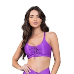 Top Fitness com Bojo Manalinda Metallic - Feminino ROXO