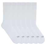 Meia Cano Longo Mash - 6 pares - Adulto BRANCO