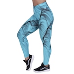 Calça Legging Feminina de Academia Jacquar Grossa Cós Alto Orbis AZUL