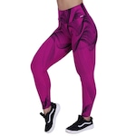 Calça Legging Feminina de Academia Jacquar Grossa Cós Alto Orbis PRETO/ROSA