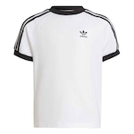 Camiseta adidas 3 Stripes - Infantil BRANCO/PRETO