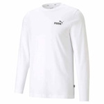 Camiseta Puma Manga Longa Ess Small Logo - Masculina BRANCO/CINZA