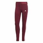 Calça adidas Legging 3 Stripes - Feminina Roxo Escuro/Branco