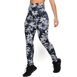 Calça Legging Cintura Alta Mvb Modas Suplex Fitness - Feminina AZUL/PRETO