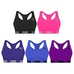 Kit Tops Puma Nadador sem Costura - Feminino - 5 unidades Roxo/Rosa