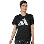 Camiseta adidas Run It Brand Love - Feminina PRETO/BRANCO