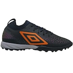 Chuteira Society Umbro Adamant Club - Adulto PRETO/LARANJA