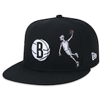 Boné Aba Reta New Era 59Fifty Fitted Nba Brooklyn Nets Freestyle - Fechado - Adulto PRETO