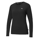 Camiseta Puma Manga Longa Essentials - Feminina PRETO