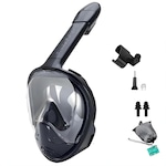 Máscara de Mergulho Gold Sports Full Face com Snorkel - Adulto PRETO