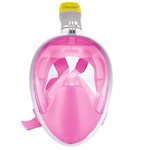 Máscara de Mergulho Gold Sports Full Face com Snorkel - Adulto ROSA