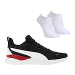 Tênis Puma Anzarun Lite - Masculino + Par de Meias PRETO/BRANCO