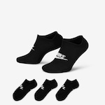 Kit de Meias Soquetes Nike Sportswear Everyday Essentials - 3 Pares - Adulto PRETO