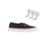 Tênis Redley Originals + 3 Pares de Meias - Unissex AZUL ESCURO