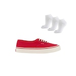 Tênis Redley Originals + 3 Pares de Meias - Unissex VERMELHO