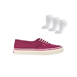 Tênis Redley Originals + 3 Pares de Meias - Unissex VINHO