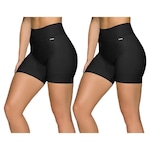 Kit Shorts Selene sem Costura - 2 Unidades - Feminino PRETO