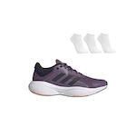 Tênis adidas Response + 3 Pares de Meias - Feminino ROXO