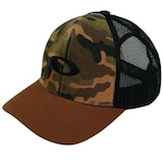 Boné Aba Curva Oakley Metal Ellipse Camo Trucker Hat Almond - Snapback - Adulto MARROM