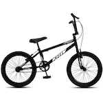 Bicicleta aro 20 Krw Bmx Cross - V-Brake - sem Marchas - Infantil PRETO/BRANCO