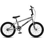 Bicicleta aro 20 Krw Bmx Cross - V-Brake - sem Marchas - Infantil PRATA/PRETO