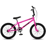 Bicicleta aro 20 Krw Bmx Cross - V-Brake - sem Marchas - Infantil ROSA/PRETO