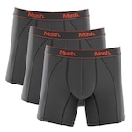 Kit de Cueca Boxer Mash Microfibra Active - 3 unidades - Adulto CINZA ESC/CINZA