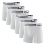 Kit Cuecas Boxer Mash Microfibra sem Costura 710.01 - Adulto - 6 unidades BRANCO