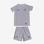 Uniforme do Santos I 2022 Oficial Umbro - Infantil BRANCO