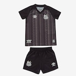 Kit Uniforme do Santos III 2022 Oficial Umbro - Infantil CHUMBO