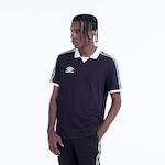 Camisa Polo Umbro Traditional Diamond Rib - Masculina PRETO