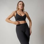 Top Fitness Honey Be Decote V Lounge - Feminino PRETO