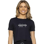 Camiseta Cropped Run More Boxy Powerful - Feminina PRETO