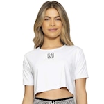 Camiseta Cropped Run More Active - Feminina BRANCO