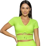 Blusa Cropped Run More Play Time - Feminina VERDE