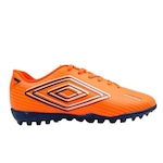 Chuteira Society Umbro Acarde - Adulto LARANJA/AZUL ESC