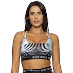 Top Fitness com Bojo Run More Color Band - Feminino PRETO/AZUL