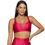 Top Fitness com Bojo Run More Shine Tule - Feminino ROSA ESCURO