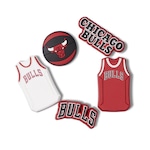 Jibbitz Nba Chicago Bulls - 5 Unidades - Unissex BRANCO