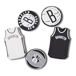 Jibbitz Nba Brooklyn Nets - 5 Unidades - Unissex BRANCO