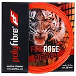 Corda para Raquete de Tênis Polyfibre Fire Rage Ribbed 17L 1.25mm - Set Individual LARANJA