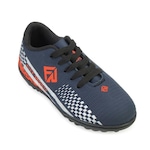 Chuteira Society Fitz Sportz Fs23-121 - Infantil AZUL/LARANJA