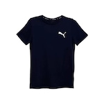 Camiseta Puma Small Logo Tee - Infantil AZUL ESCURO