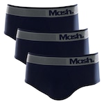 Kit de Cuecas Slip Mash Microfibra sem Costura - 3 Unidades - Adulto AZUL ESC/AZUL