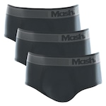 Kit de Cuecas Slip Mash Microfibra sem Costura - 3 Unidades - Adulto CINZA ESC/CINZA